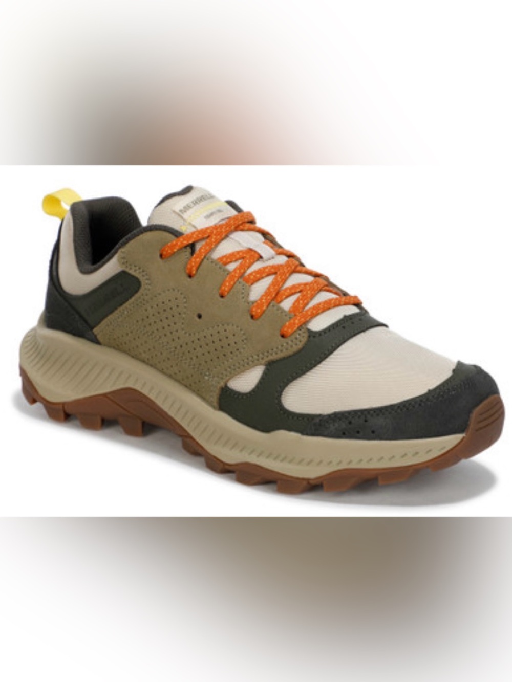 Merrell Men's Trail Sneaker - Olive, Cream & Orange Accents SIZE 11 NWOB